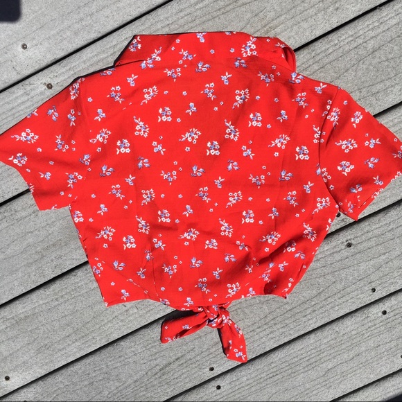 Pair of Retro/Pinup Style Tie Front Tops - Picture 3 of 9